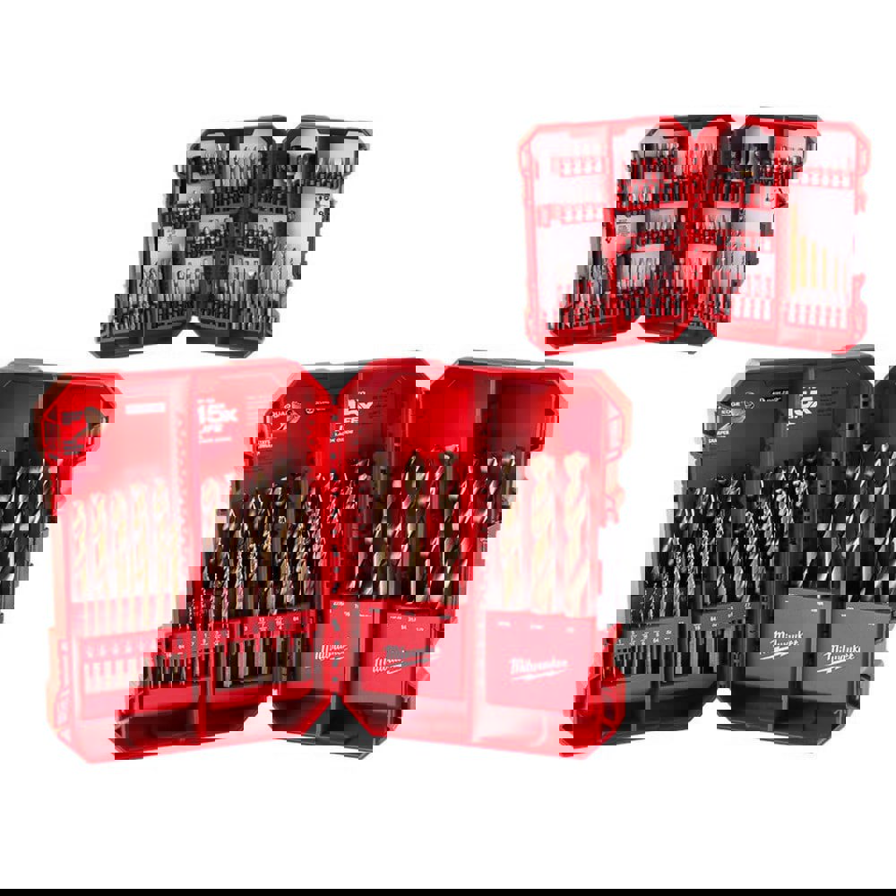 Drill Bit Sets; Drill Bit Set Type: Maintenance Length Drill Bits ; Number of Pieces: 29.000 ; Tool Material: Cobalt ; Minimum Drill Bit Size (Frac Inch): 1/16 ; Shank Type: Hex ; Coating/Finish: Bright/Uncoated